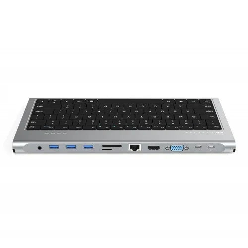 لوحة مفاتيح ولوحة مفاتيح USB-C AR 11 في 1 من Feeltek - رمادي