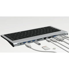 Feeltek 11-in-1 USB-C Keyboard Hub (English layout) - Gray - GulfStore.com