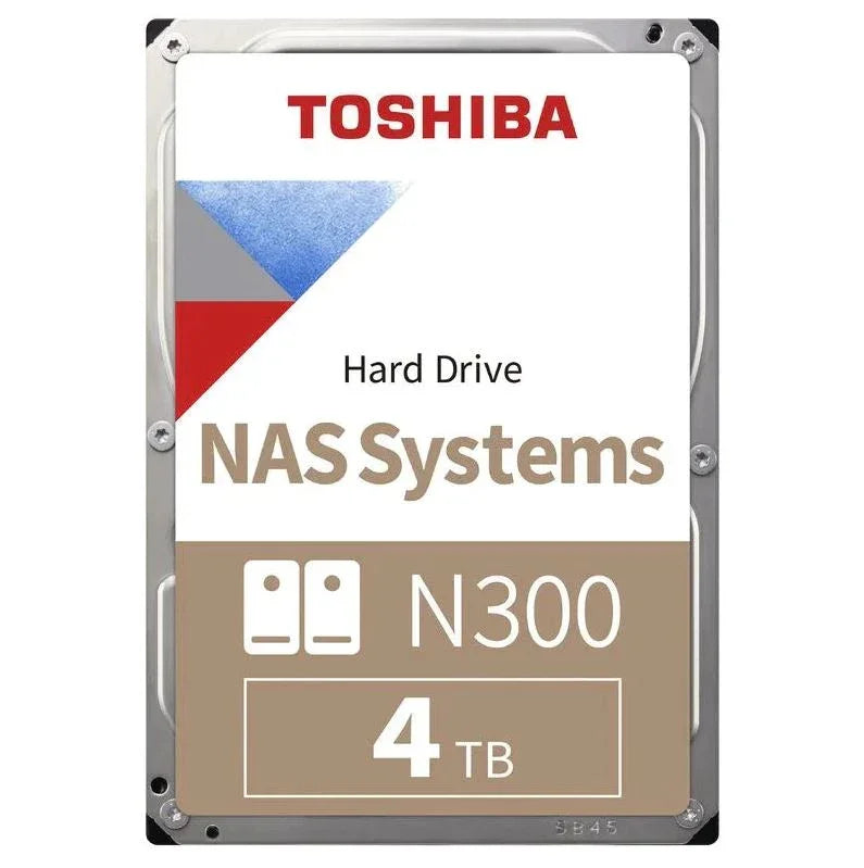 قرص صلب NAS من Toshiba N300 - سعة 4 تيرابايت / 3.5 بوصة / SATA / 7200 دورة في الدقيقة / 256 ميجابايت من الذاكرة المؤقتة