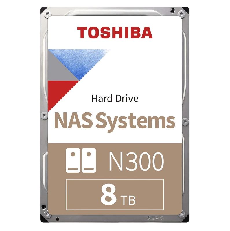 Toshiba N300 NAS Hard Drive - 8TB / 3.5-inch / SATA / 7200 RPM / 256MB Buffer
