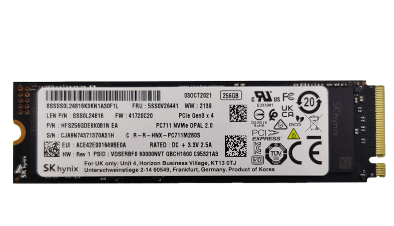 SK Hynix PC711 M.2 PCIe NVMe SSD - 256GB / M.2 2280 / PCIe 3.0 / Open - SSD (Solid State Drive)