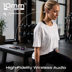 PROMATE Arix.Black HD TWS Earbuds with ANC, ENC, and Smart IPS Touch Display • 40 Hours Playback w/ Case • Quad Forward Mics • Active Noise Cancellation