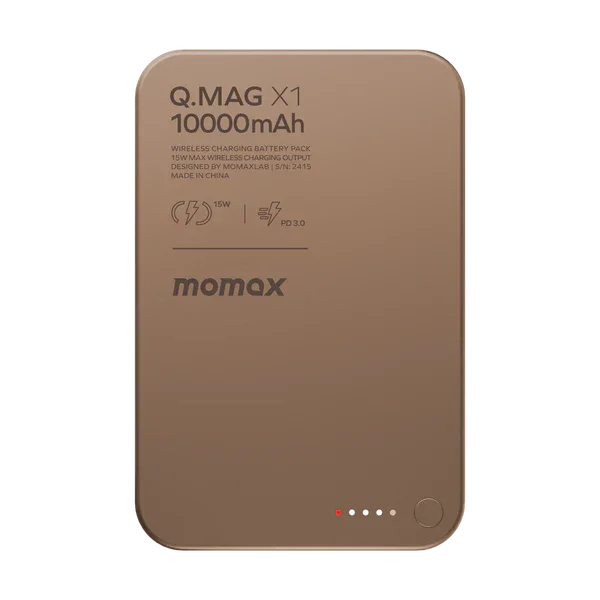 IP117AL2 | Momax Q.Mag X1 10000mAh wireless battery pack | Desert Titanium