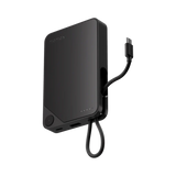 IP152D | MOMAX 1 -Power X Battery Pack  | 10000mAh with Built-in USB-C Cable  | Black