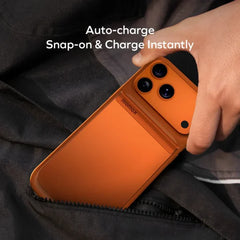 IP161Q2M | Momax 1-POWER S.PASS 5000mAh Qi2 Magnetic Wireless Battery Pack | Orange - GulfStore.com