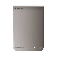 IP161Q2L | Momax 1-POWER S.PASS 5000mAh Qi2 Magnetic Wireless Battery Pack | Titanium - GulfStore.com