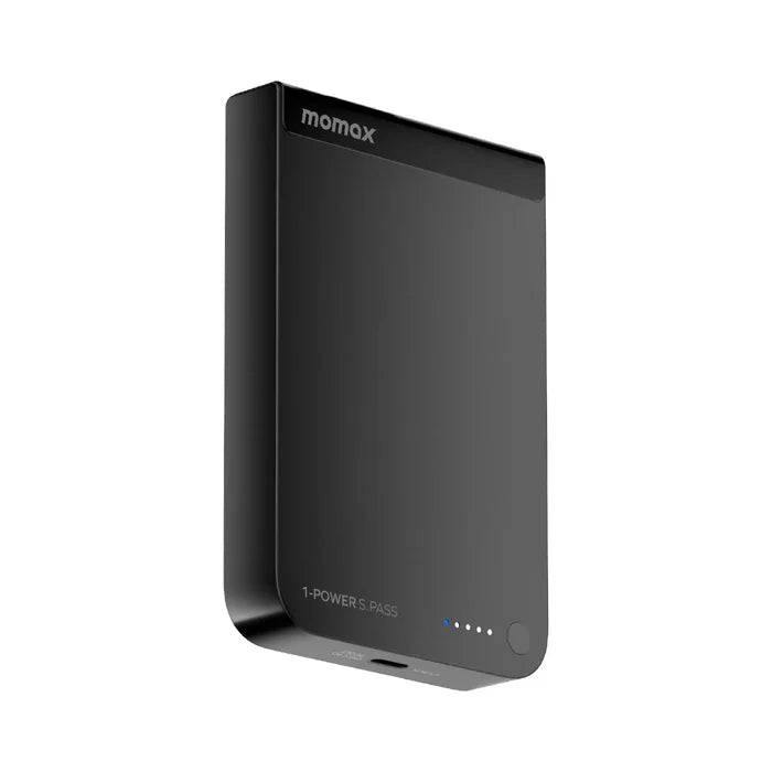 IP162Q2D | Momax 1-POWER S.PASS 10000mAh Qi2 Magnetic Wireless Battery Pack | Black - GulfStore.com