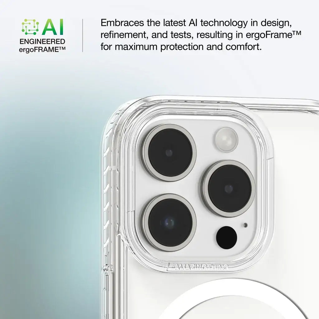 17370 |AMAZINGTHING | TITAN PRO MAGSAFE DROP PROOF CASE FOR IPHONE 16 PRO 6.3 | CLEAR - GulfStore.com