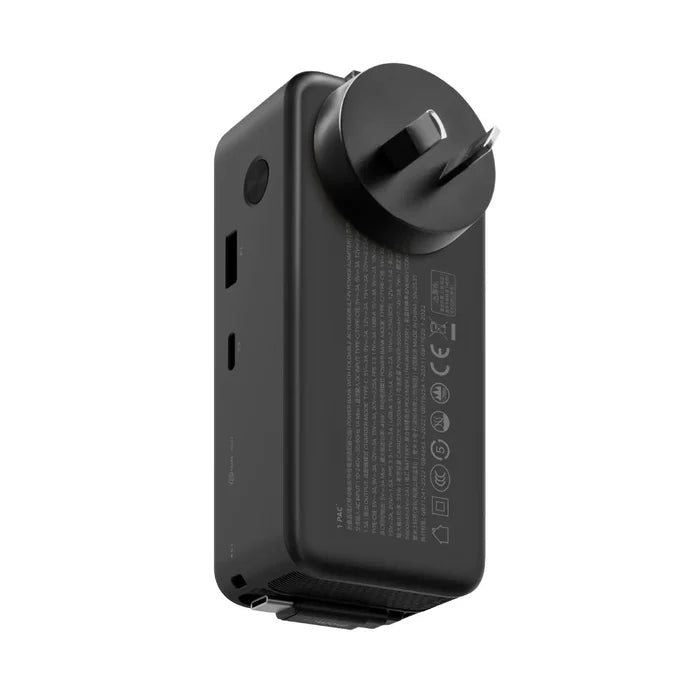 IP167GSD | Momax 1-PAC+ 10000mAh 3 in 1 Hybrid GaN Battery Pack with Build-in retractable Cable | Black - GulfStore.com