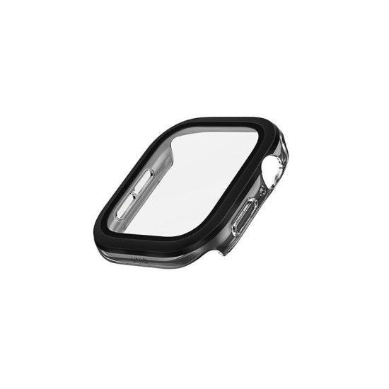 UNIQ VOUTE WATCH CASE WITH TEMPERED GLASS SCREEN 46MM - JET BLACK (JET BLACK)