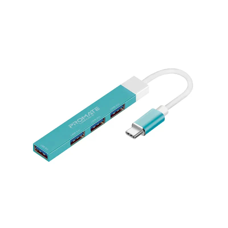 Promate - LiteHub-4 4-in-1 Multi-Port USB-C Data Hub