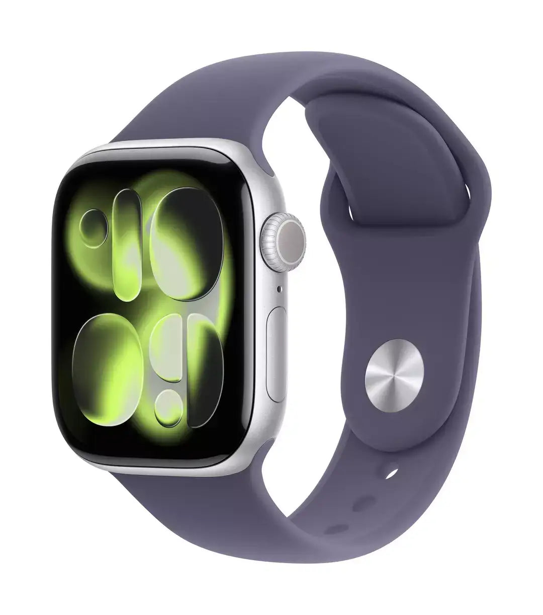 Apple Watch Series 11 GPS 42mm Silver Aluminium Case with Purple Fog Sport Band - M/L - GulfStore.com