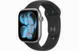 Apple Watch Series 11 GPS 46mm Space Grey Aluminium Case with Black Sport Band - M/L - GulfStore.com