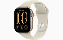 Apple Watch Series 12 GPS 46 mm Light Gold Aluminium Case with Sand Sport Band - M/L