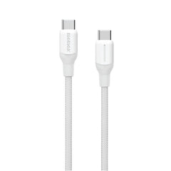 DC25W1-LinkUSB-C To USB-C (2.0m / Support 100W)Charging + Data Transfer cable(Braided - TPE + Nylon) White
