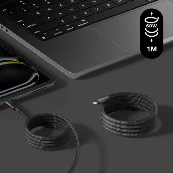 DL57D | Momax Mag.link USB-C to Lightning Magnetic Cable 1m | Black