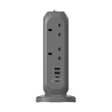 US11UKE | Momax ONEPLUG 11-Outlet Power Strip With USB | Grey