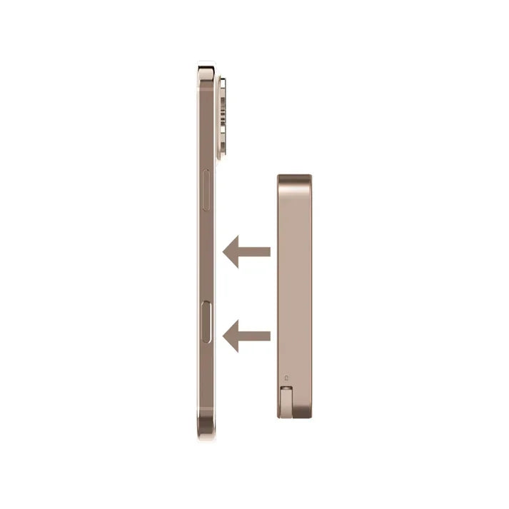IP158L2 | Momax 1-Power F.Pass+ 10000mAh Battery Pack with Built-in Cable and Magnetic attachment | Desert Titanium