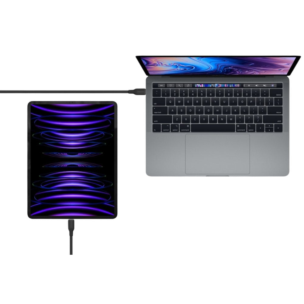 DC25D1-LinkUSB-C To USB-C (2.0m / Support 100W)Charging + Data Transfer cable(Braided - TPE + Nylon) Black