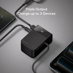 IP171D | Momax PAC Pass Mini+ 10000mAh 2in1 Battery Pack With Built-in Retractable Cable | Black