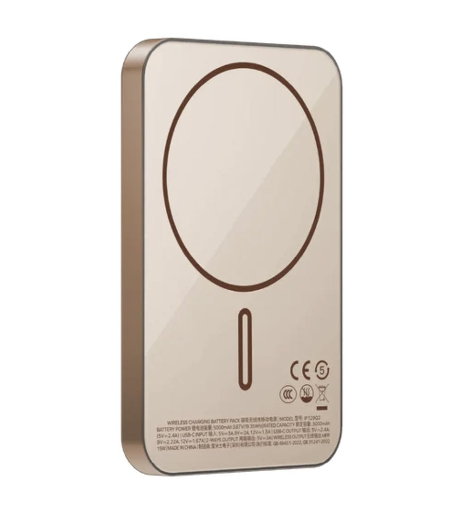 IP129Q2L2 | Momax 1-Power Q.Pass 5000mAh Qi2 Magnetic Wireless Battery Pack  | Desert Titanium