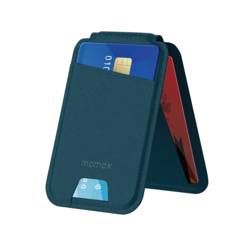 SR29B | Momax 1-Wallet Magnetic stand card holder | Blue