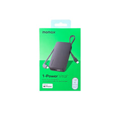 Momax BUNDLE SET Hand Pouch + Power Bank 10000 mAh with dual built-in cable 1 type-C + 1 Lightning + MOMAX Pintag - GulfStore.com