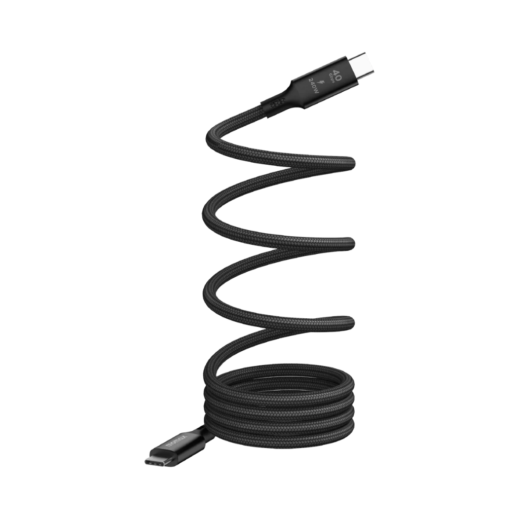DC63D | Momax Mag.link 240W USB-C to USB-C USB4 40Gbps Magnetic Cable 1.5m | Black