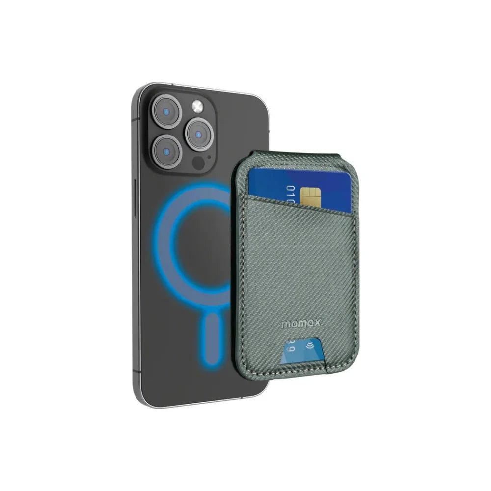 SR29E | Momax 1-Wallet Magnetic stand card holder | Grey