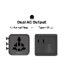 UA19D| Momax  1-World Travel Adaptor  | Black - GulfStore.com