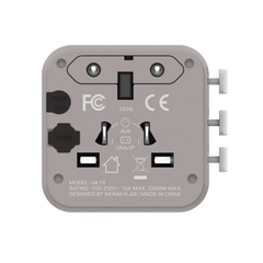 UA19E| Momax  1-World Travel Adaptor  | Gray - GulfStore.com