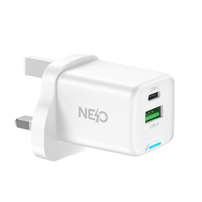 NEO power port 30W PD GaN fast charger 2 port