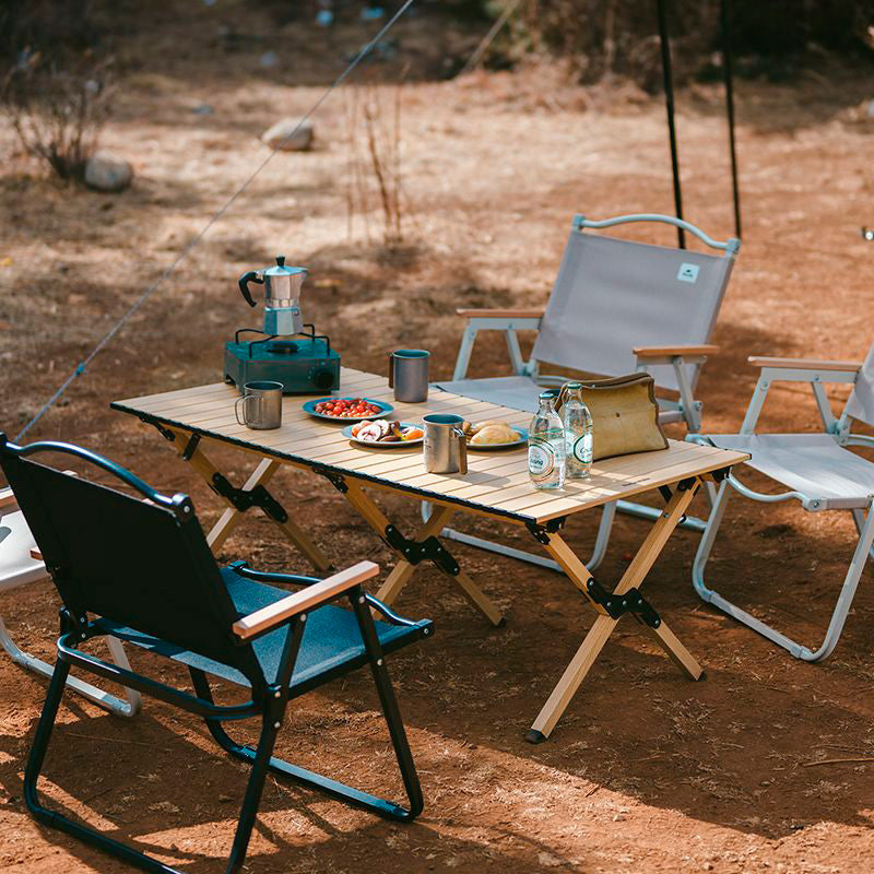 Naturehike Fang Yun Aluminum Alloy Egg Roll Table - Oak (L)