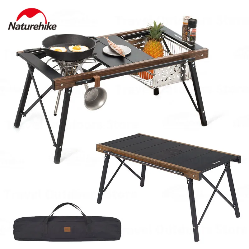 Naturehike Square Fold IGT Quick Opening Folding Table - Black