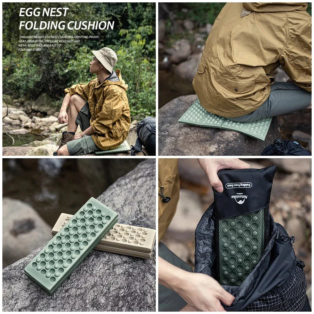 وسادة قابلة للطي من Naturehike IXPE Egg Nest باللون الأخضر العسكري