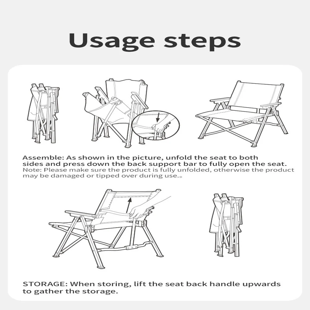 Naturehike Nightfall L04 Quick-Opening Folding Chair - Black