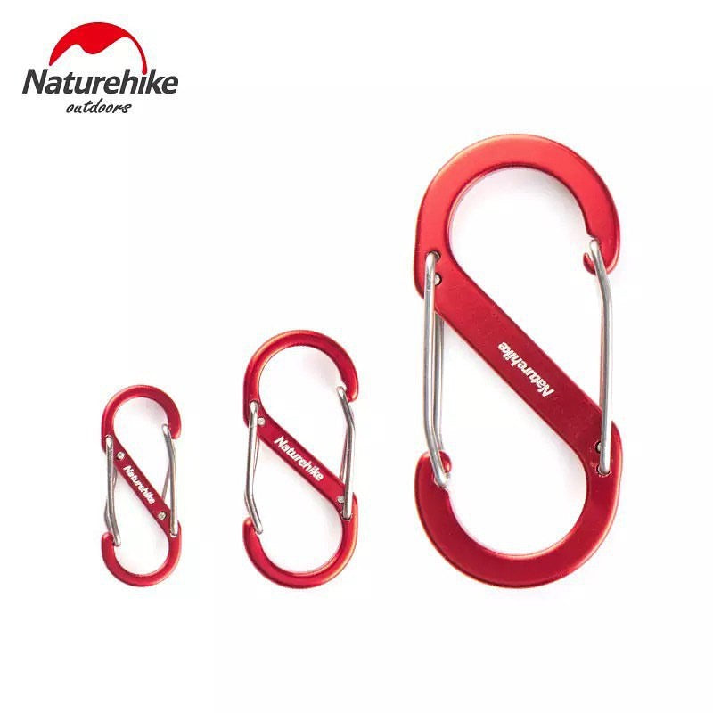 Naturehike S Type Aluminium Alloy Hook 4PCs (Small) - Red