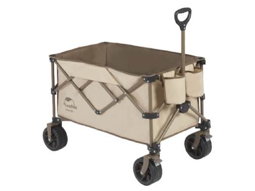 Naturehike TC03 Four-Way With Brakes Folding Trolly - Chestnut Brown