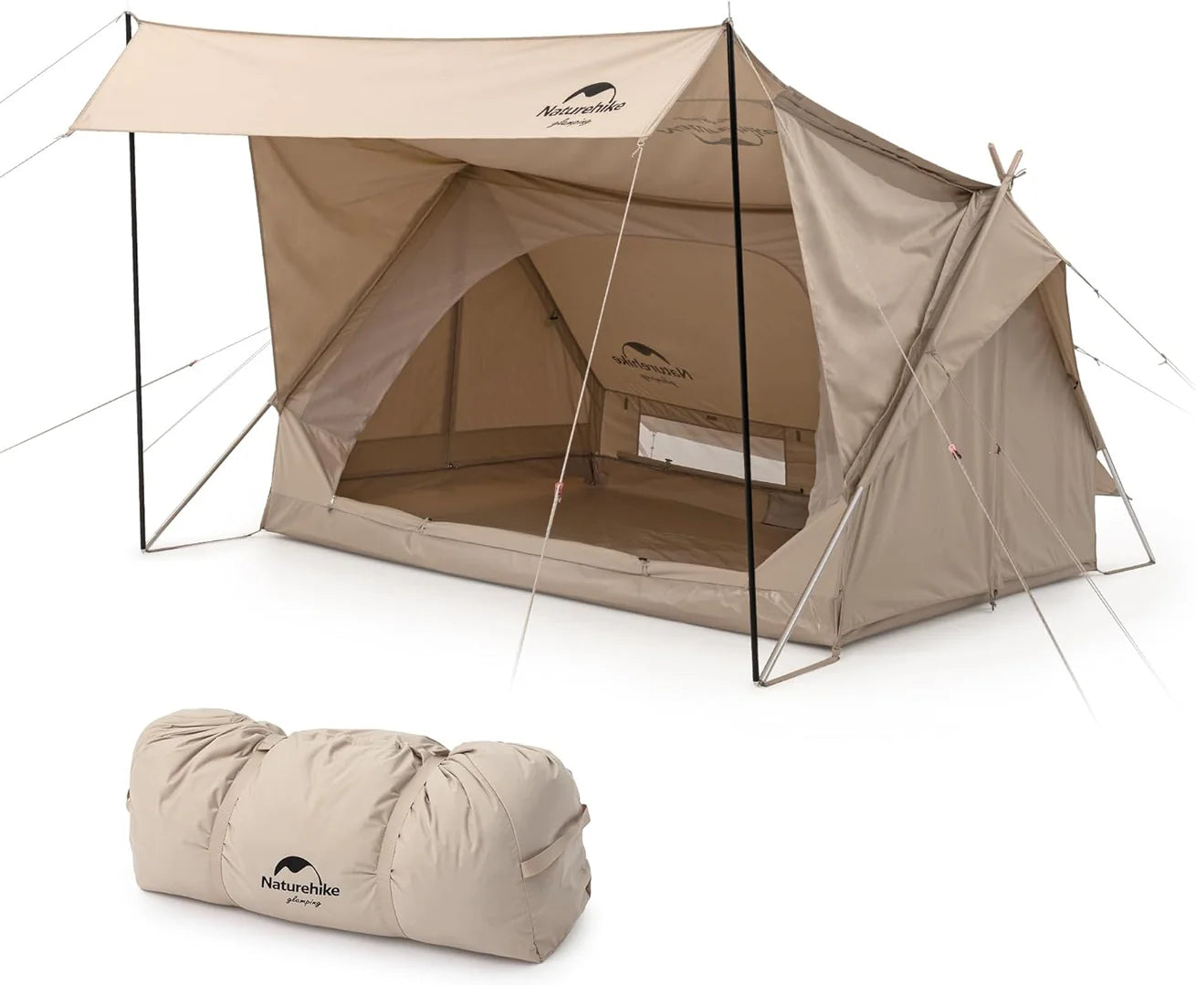 [6927595767252] Naturehike Extend 4.8 Cotton Eaves Tower Tent Quicksand - Gold