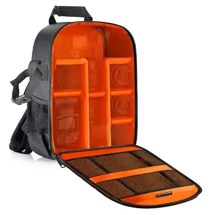 Neewer MULTI-FUNCTION BACKPACK FOR CAMERAS AND ACCESSORIES(ORANGE INTERIOR)