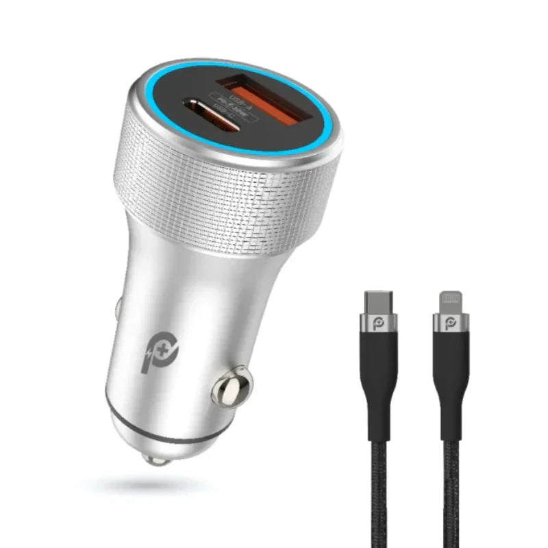 PR-CCPD48-GY , PowerO+ Power Extreme PD+QC Dual Output Car Charger 48W Grey