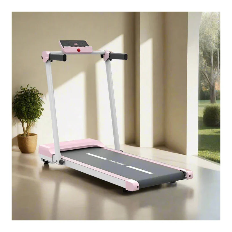 Smart Foldable Home Treadmill Supports up to 110 kg - Pink
