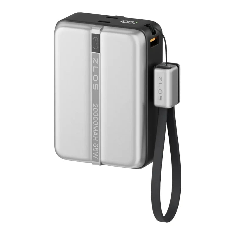 ZLOS MA20 20000mAh Power Bank 65W with Lanyard Integrated Cable