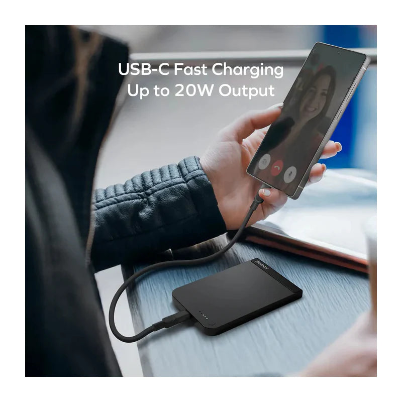 IP161Q2D | Momax 1-POWER S.PASS 5000mAh Qi2 Magnetic Wireless Battery Pack | Black - GulfStore.com