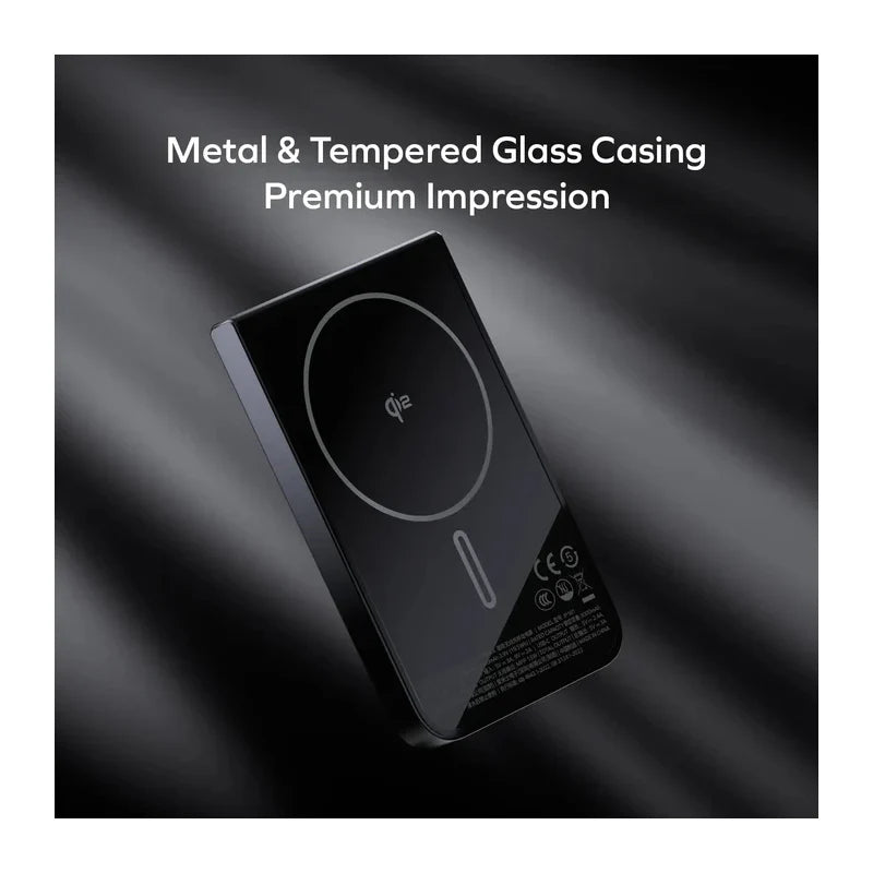 IP161Q2D | Momax 1-POWER S.PASS 5000mAh Qi2 Magnetic Wireless Battery Pack | Black - GulfStore.com