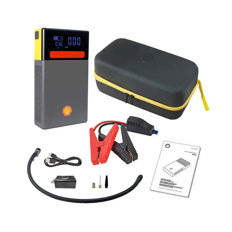 Shell SH816 16000mAh /4 cells Portable Lithium Jump Starter with Air Pump - GulfStore.com