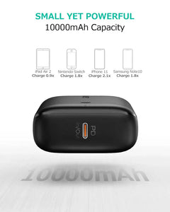 PB-N83S BK | Aukey Basix Mini 20W Ultra Compact Power Bank 10000 mAh | Black - GulfStore.com