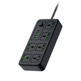 Porodo Blue 6 Universal Sockets Power Strip 3m Black - GulfStore.com