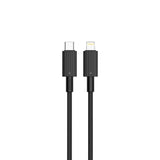 PD-CBL0004-BK , Porodo USB-C to Lightning Durable Charging Cable - Black - GulfStore.com