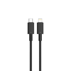 PD-CBL0004-BK , Porodo USB-C to Lightning Durable Charging Cable - Black - GulfStore.com